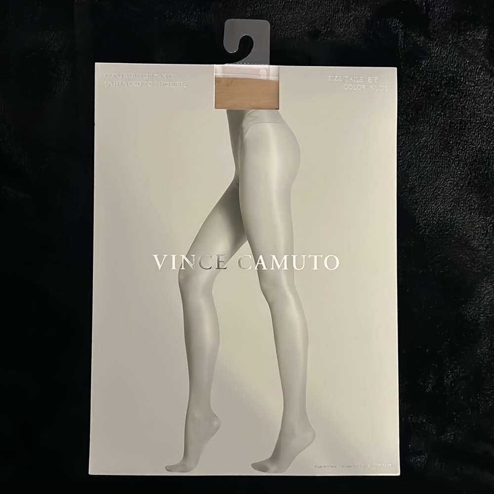 🆕 Vince Camuto Control Top Panty Enhanced Toe Hosiery - Nude